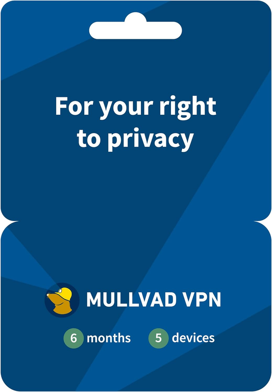 MULLVAD VPN 5 devices - 6 MONTHS