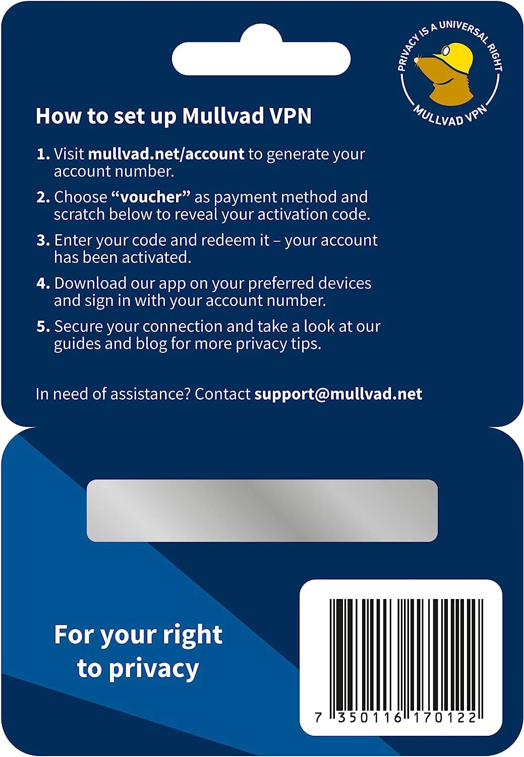 MULLVAD VPN 5 devices - 6 MONTHS